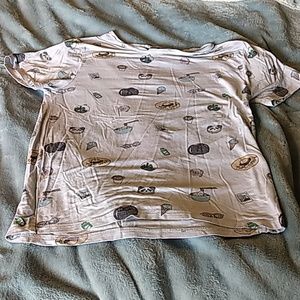 White shirt with little designs